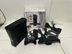 [Microsoft Xbox360 S body slim type liquid black HDD 250GB HDMI terminal installing adapter cable controller kinect sensor 