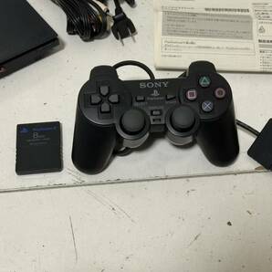 【完品】【ソニー 薄型 PS2 本体セット 最終モデル SCPH-90000 CB チャコールブラック メモリーカード コントローラー】の画像3