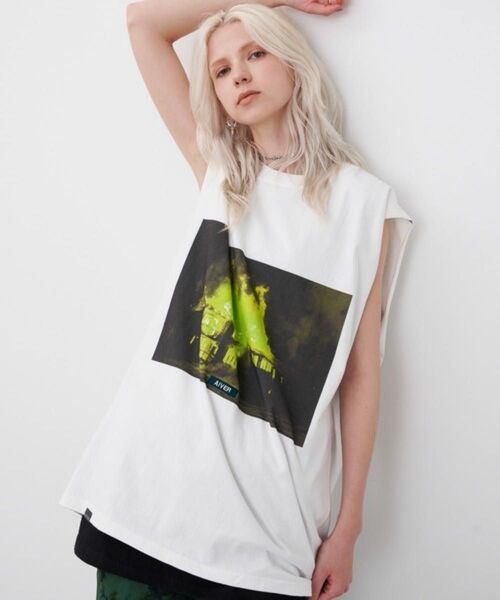 AIVER フォト刺繍N/S TEE Tシャツ タンクトップ