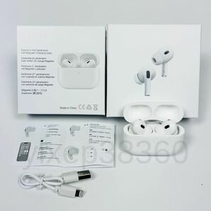 1円〜送料無料 AirPods Pro 第2世代 代替品 ワイヤレスイヤホン Bluetooth 5.3 TWS 高品質 充電ケース付 Android iPhone X 11 12 13 14 15の画像9