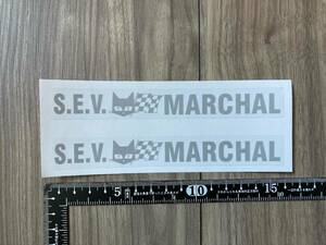 ★送料無料★SEV Marchal セブ マーシャル ステッカー デカール セット グレー&クリア 150mm x 20mm