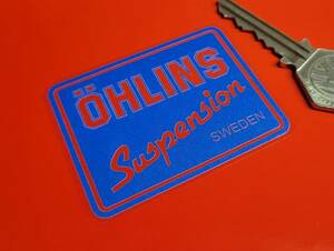 送料無料 Ohlins Suspension オーリンズ ステッカー デカール クリア 65mm x 50mm