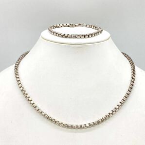 ■TIFEANY&Co./ティファニーベネチアンアクセサリー2点おまとめ■a重量約106gネックレス ブレスレット accessory jewelry silver DC5の画像2