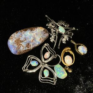 ■オパールペンダントトップ14点おまとめ■a 約32g 裸石 宝石 opal アクセサリー accessory 遊色効果抜群 虹 ping jewelry ジュエリー CE0の画像3