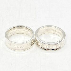 ■TIFFANY &Co/ティファニー ナローリング 2点まとめ■a約11.5g 1837 シルバー silver ジュエリー jewelry ナローリング Ag 925 DH0