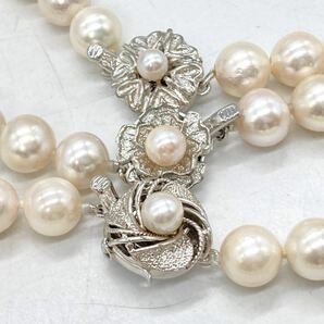 ■アコヤ本真珠ネックレス3点おまとめ■a重量約138g パール pearlネックレス necklace ジュエリー jewelry accessory silver DA0の画像6