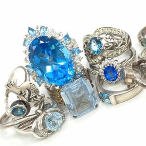 # topaz ring 11 point . summarize #a weight approximately 52.5g topaz ring ring ring accessory 11 month birthstone accessory silver 925 CE0