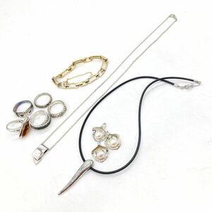 ■JEWELRYMAKI/ジュエリーマキアクセサリー11点おまとめ■a 約65g pearl necklace accessory jewelry リング ring silver CE0