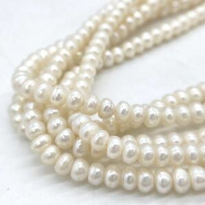 ■淡水パールネックレス5点おまとめ■a約219.5g 真珠 パール ケシ バロック ネックレス pearl Pearl necklace jewelry silver DA0 の画像3