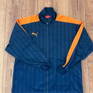 プーマ ジャージ ビッグロゴ トラックジャケット PUMA ネイビー オレンジ