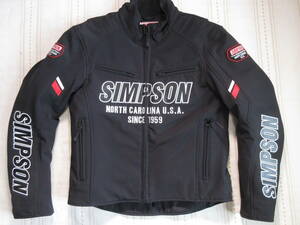 Simpson シンプソン 中古 SJ-8136 ウインターソフトシェルライダース 防寒 脱着式インナー 3シーズンオールシーズン M正規 R25 HONDACBRGSX