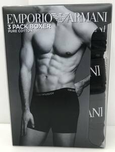 【未使用品】EMPOLIO ALMANI/エンポリオアルマーニ 3 PACK BOXER PURE COTTON Lサイズ 3枚入り ボクサーパンツ アルマーニ