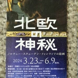 北欧の神秘展 SOMPO美術館 1枚 無料観覧券美術館