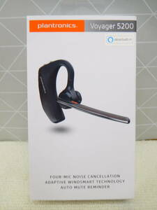 B439 美品中古 poly plantronics プラントロニクス Bluetooth ワイヤレスヘッドセット Voyager 5200 テレワーク ドライバー 在宅 高音質