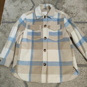 H&M エイチアンドエム オーバーサイズ ツイルシャツジャケット