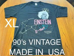 90's ヴィンテージ アインシュタインTシャツ　einstein USA製　アメリカ製　ビンテージ　偉人　古着　