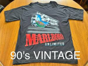 90'S VINTAGE MARLBORO UNLIMITED TRAIN Tシャツ　ヴィンテージ マルボロ　トレイン　タバコ　企業