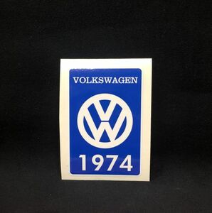 Volkswagen 1974 ステッカー ビートル 74 空冷 beetle vw フォルクスワーゲン kombi 空冷式 air cooled 空冷ワーゲン クラシック (-acvw01a