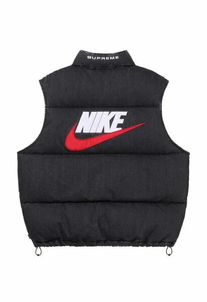 Supreme x Nike Denim Puffer Vest Black XL