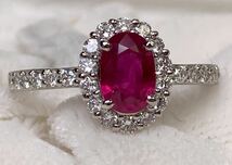 ◆【GIA鑑別付】☆★新品★☆ ビルマ産 天然ルビー 1.03ct ダイヤモンド 高級リング D0.42ct/Pt900 Bruma Ruby Ring◆_画像6