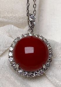 *1 jpy ~*** new goods ** natural . red ..10.0ct coral diamond D0.85ct/Pt900/Pt950 high class necklace judgement document attaching coral necklace*