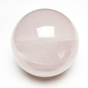 Art hand Auction Perle ronde de quartz laiteux 76 mm rose unique en son genre 151-5950, Articles faits à la main, intérieur, marchandises diverses, ornement, objet