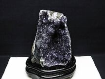 1.8Kg アメジスト クラスター ウルグアイ産 アメジスト 原石 置物 amethyst アメシスト 台座付属 花型 一点物 [送料無料] 182-6198_画像2