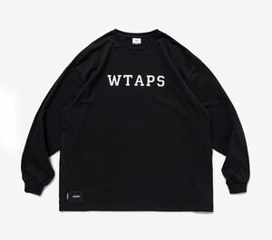 新品 L 23AW COLLEGE / LS / COTTON BLACK wtaps ロンtee　送料無料　ダブルタップス