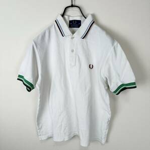 FRED PERRY フレッドペリー　半袖　ポロシャツ　白　ホワイト　サイズ36　イングランド製　ティップライン　Sサイズ相当　鹿の子 M8173