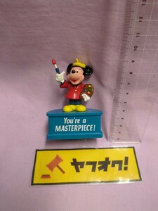 ビンテージ　ディズニー　フィギュア　PVC　ミッキー　台付き　絵描き