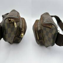 1円●極美品●LOUIS VUITTON ルイヴィトン ダミエ メルヴェール N51172 バムバッグ ウエストポーチ ショルダーバッグ レディース メンズ_画像5