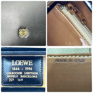 1円●美品●LOEWE ロエベ フォーマルバッグ ハンドバッグ アナグラム ロゴ バニティ ボックス型 ゴールド金具 ブラック 黒 レザーの画像8