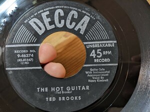 TED BROOKS (テッド・プレックス) The Hot Guitar◇7インチ◇USオリジナル◇Decca Records◇ヒルビリーロカビリー