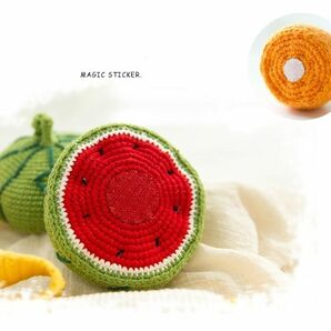 ハンドメイド　フルーツ　野菜　おもちゃ　玩具　ベビー　発達　あみぐるみ　レシピ　作り方　手編み　手作り　癒し時間　お家時間　暖かい