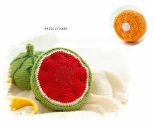 ハンドメイド　フルーツ　野菜　おもちゃ　玩具　ベビー　発達　あみぐるみ　レシピ　作り方　手編み　手作り　癒し時間　お家時間　暖かい