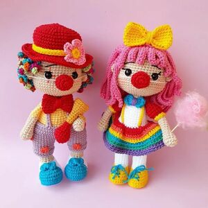 ハンドメイド　ピエロ　マスコット　あみぐるみ　レシピ　作り方　手編み　手作り　癒し時間　お家時間　暖かい