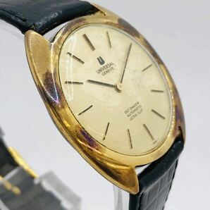 ユニバーサルジュネーブ UNIVERSAL GENEVE ギルトシャドウGILT SHADOW 566101 ゴールド文字盤 2針 自動巻き メンズ 稼働 B7の画像3