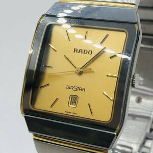 RADO ラドー QZ DIASTAR ダイヤスター 129.0266.3 デイト ゴールド文字盤 メンズ 不動 C5