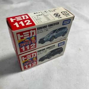 K204-034 希少 未使用 廃番トミカ2013年NO.112 スバル フォレスター ２台 通常・初回特別カラー （初代） 送料520円