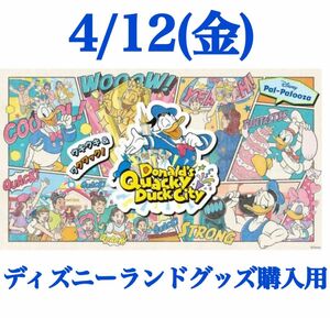 ディズニーランド　4/12 入園済み グッズ 購入用 オンラインショッピング 権利