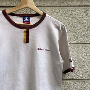 00s USA古着 Champion 半袖Tシャツ ロゴ ワンポイント チョコチン チャンピオン アメリカ古着 vintage ヴィンテージ リンガーTシャツ