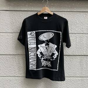 USED USA古着 黒 プリントTシャツ 半袖Tシャツ Q-TEES of California ビバリーヒルズ アメリカ古着 vintage ヴィンテージ シングルステッチ