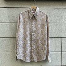 70s USA古着 総柄 長袖シャツ ロングスリーブ 柄シャツ IMAGE West アメリカ古着 vintage ヴィンテージ ペイズリー柄 シャツ_画像1