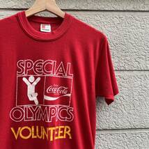 80s USA製 プリントTシャツ 半袖Tシャツ SIGNAL シグナル スペシャルオリンピックス コカコーラ アメリカ製 古着 vintage ヴィンテージ L_画像1