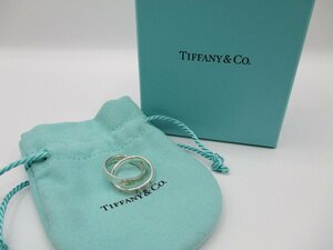 6号【美品】ティファニー　TIFFANY　1837　インターロッキングサークルリング　2連リング　Ag925