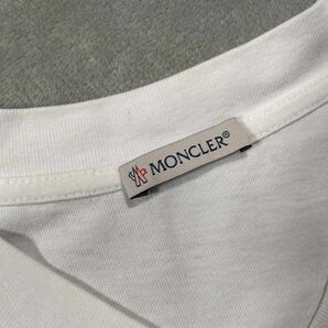 1円〜 極美品 MONCLER モンクレール マグリア サイドロゴ刺繍 半袖Tシャツ ホワイト Sサイズの画像4