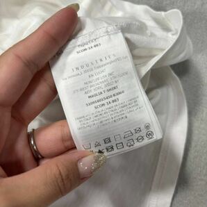 1円〜 MONCLER モンクレール マグリア ボーダープリント 半袖Tシャツ ホワイト XLサイズ 7665の画像4