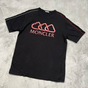 1円〜 美品 MONCLER モンクレール マグリア 半袖Tシャツ ブラック Lサイズ 7685の画像1