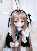 『ねねこ』 DDH-01 カスタムヘッド SW肌（セミホワイト）+レジンアイ3種（難あり） ドルフィードリーム MDD Mini Dollfie Dream_画像2