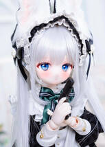 『ねねこ』 DDH-01 カスタムヘッド SW肌（セミホワイト）+レジンアイ3種（難あり） ドルフィードリーム MDD Mini Dollfie Dream_画像7